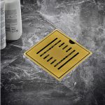 کفشور 402GM مربع درب استیل طلا مات 10*10